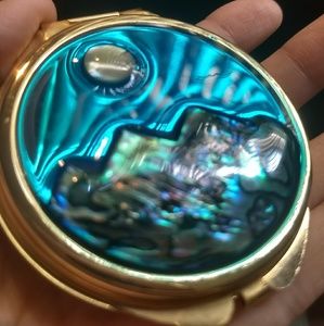 Electric Seafoam Teal Iridescent Gold Compact
